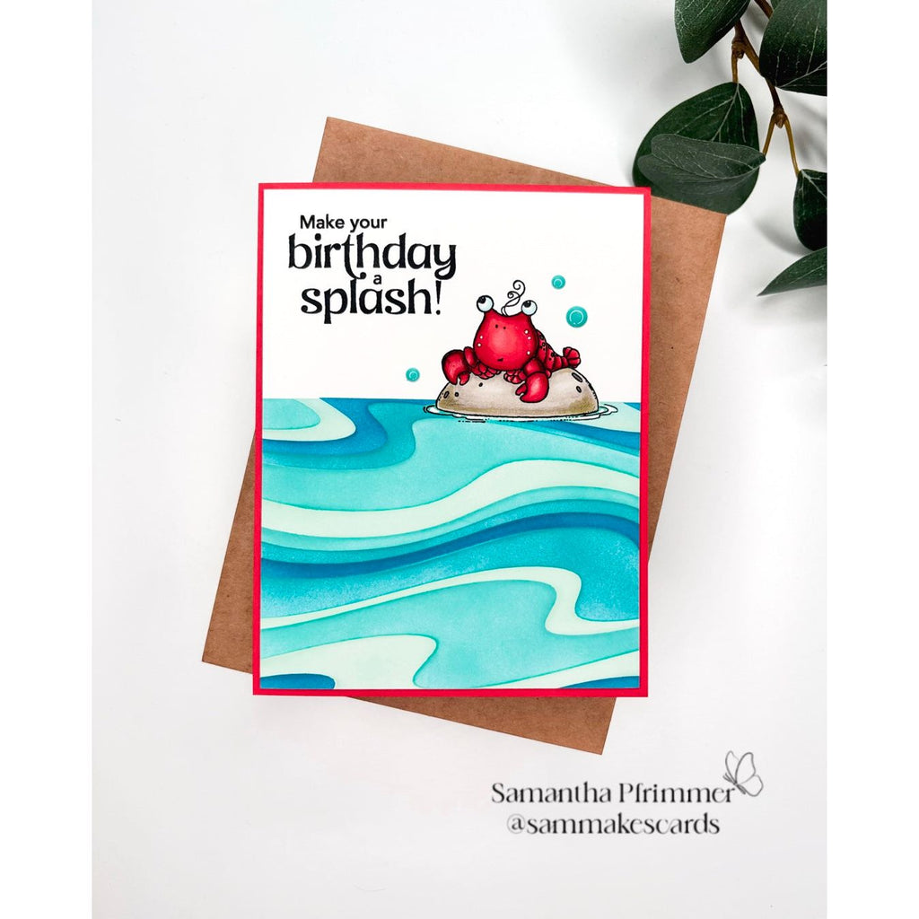 Simon Says Stamp Set of 4 Stencils Under Water 1093st Friend Like You Birthday Card