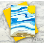 Simon Says Stamp Set of 4 Stencils Under Water 1093st Friend Like You Summer Card