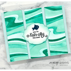 Simon Says Stamp Set of 4 Stencils Under Water 1093st Friend Like You Thank You Card