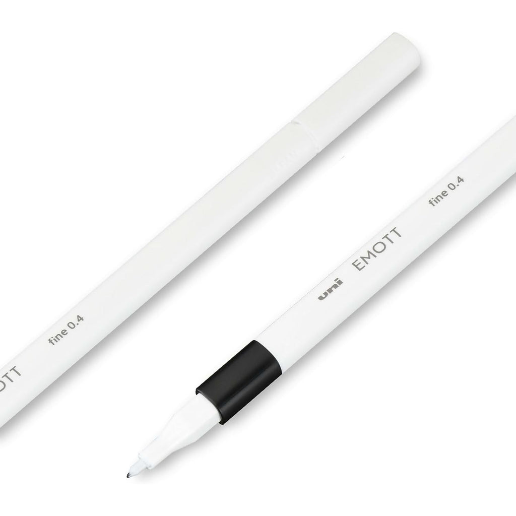 Uni Emott Fineliner Marker Pen 0.4mm 10 Color Set 1 ux24836 black