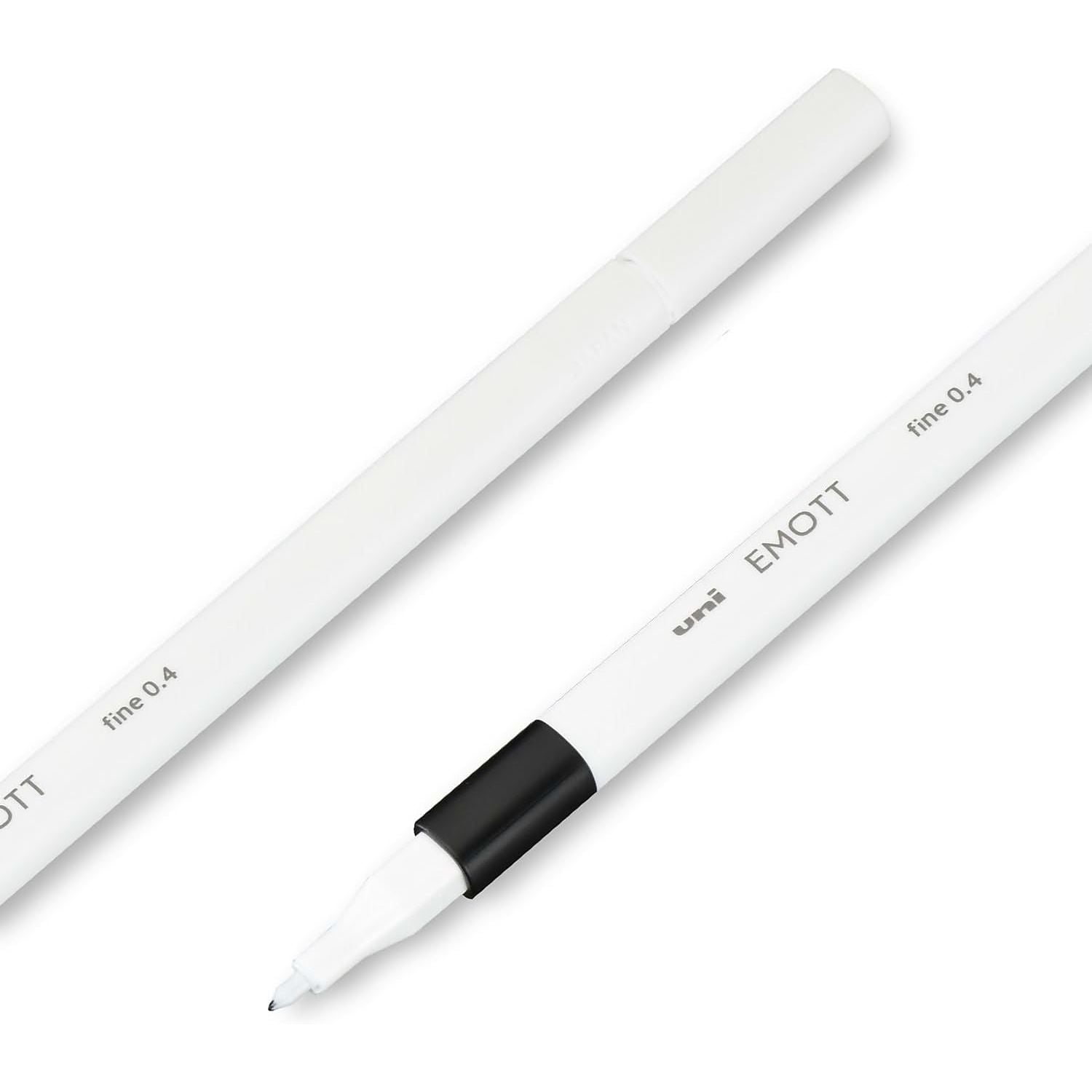 Uni Emott Fineliner Marker Pen 0.4mm 10 Color Set 1 ux24836 black