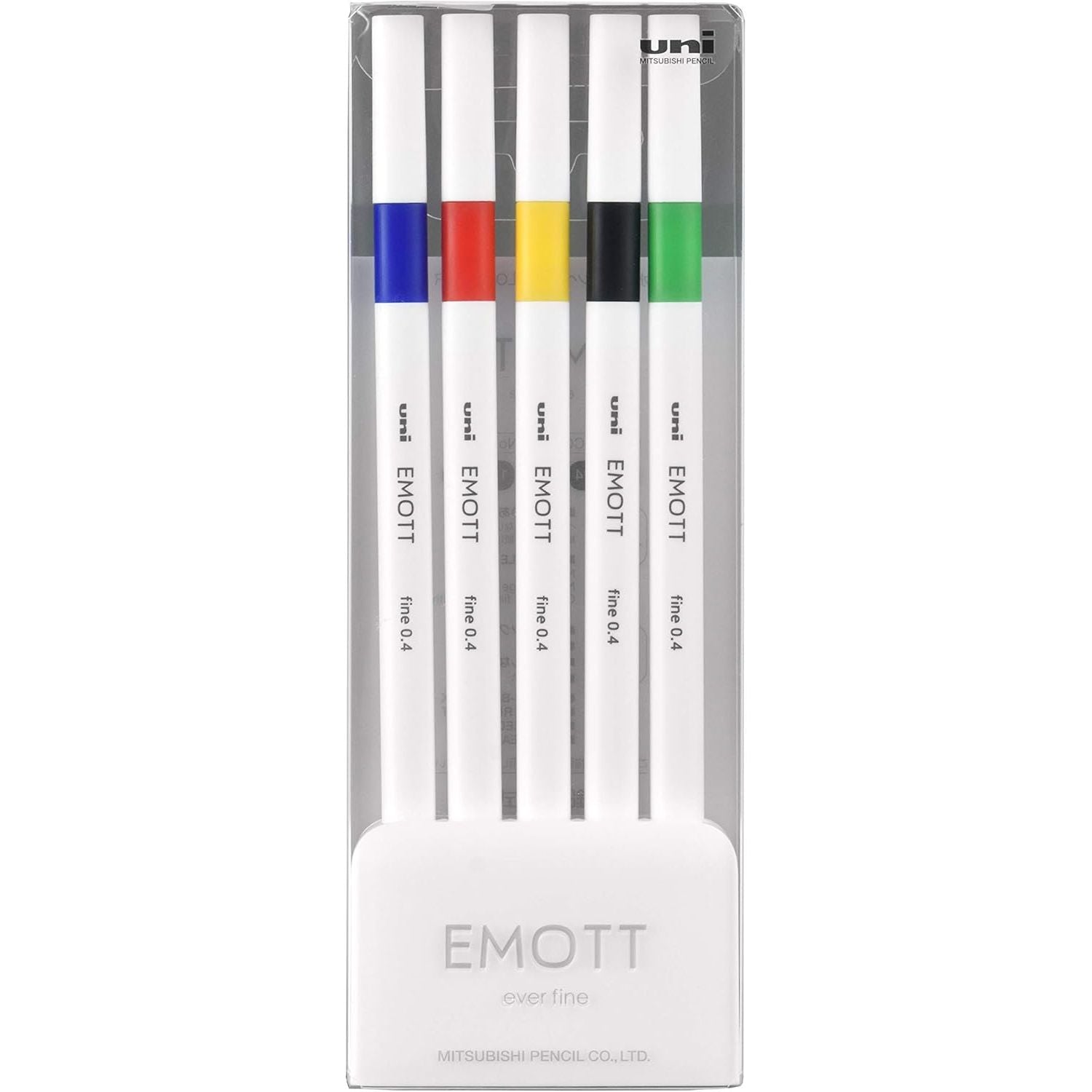 Uni Emott Fineliner Marker Pen 0.4mm 5 Color Set 1 ux24828