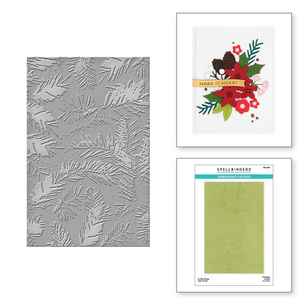 SES-050 Spellbinders In the Pines Embossing Folder pines