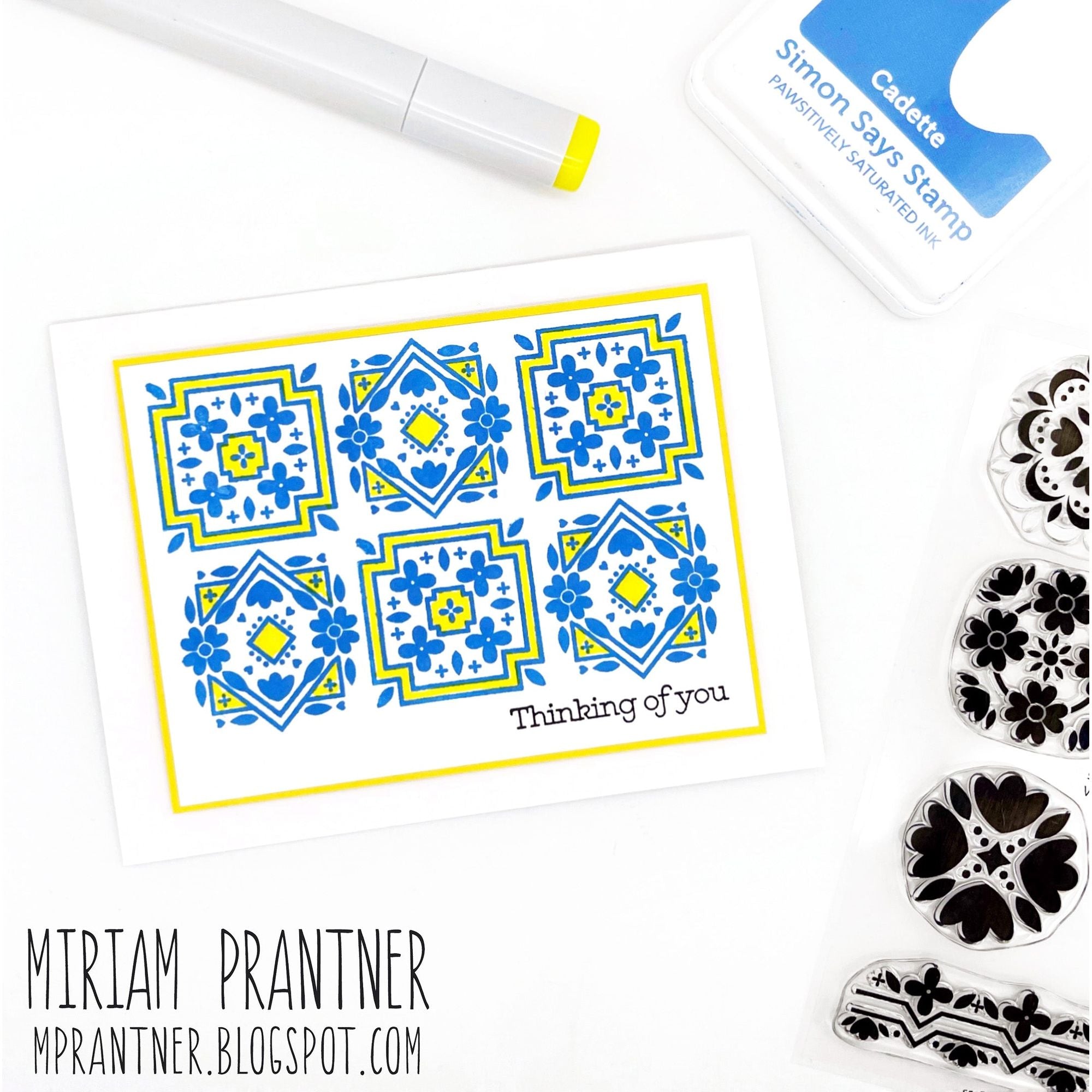 Simon Says Clear Stamps Vintage Mosaics sss302712c Out Of This World Thinking of You Card | color-code:ALT07