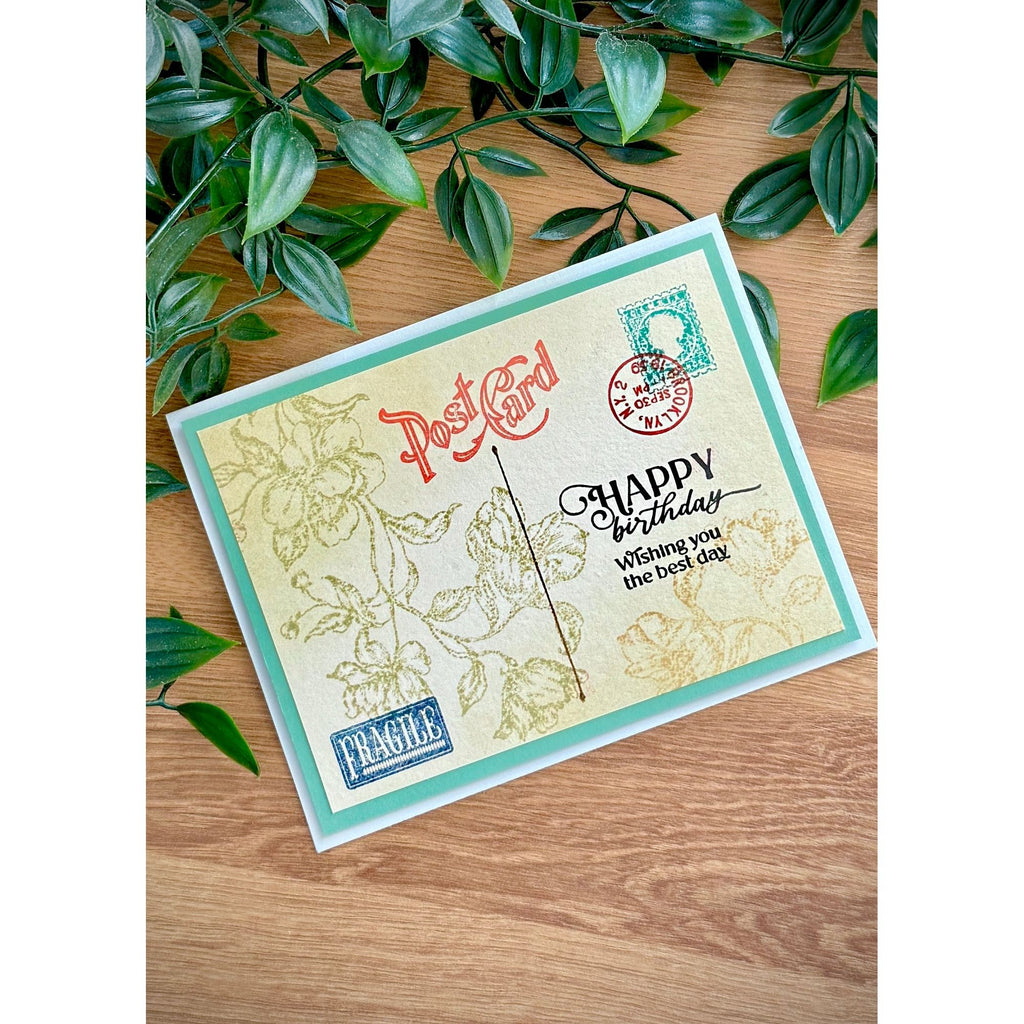 Simon Says Clear Stamps Vintage Blooms 2196ssc Moments in Time Birthday Card