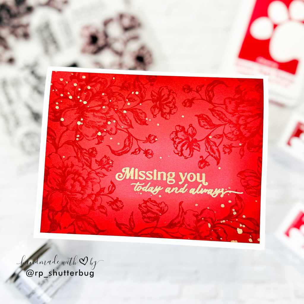 Simon Says Stamps and Dies Vintage Blooms set982vb Moments in Time Miss You Card