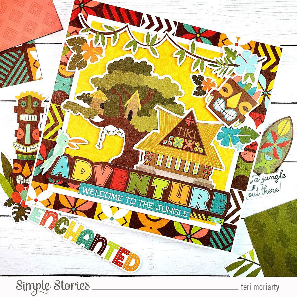 Simple Stories SAY CHEESE ADVENTURE AT THE PARK 12 x 12 Collection Kit 17947 Disney Jungle Card