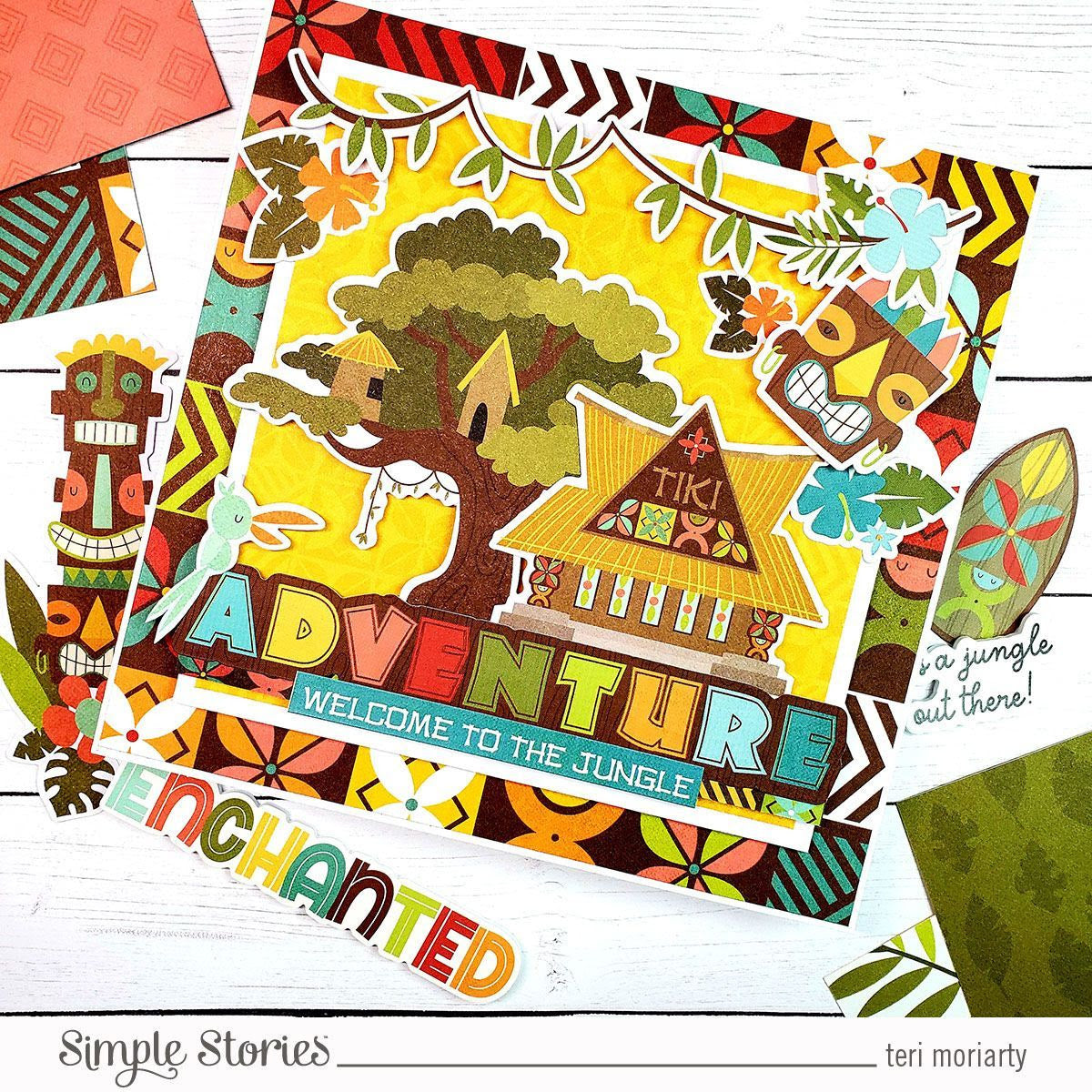 Simple Stories SAY CHEESE ADVENTURE AT THE PARK Bits And Pieces 17956 Disney Jungle Card
