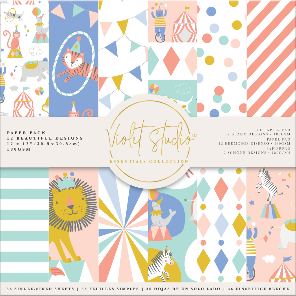 Crafter's Companion Little Circus 12 x 12 Paper Pad vs-ppk-027