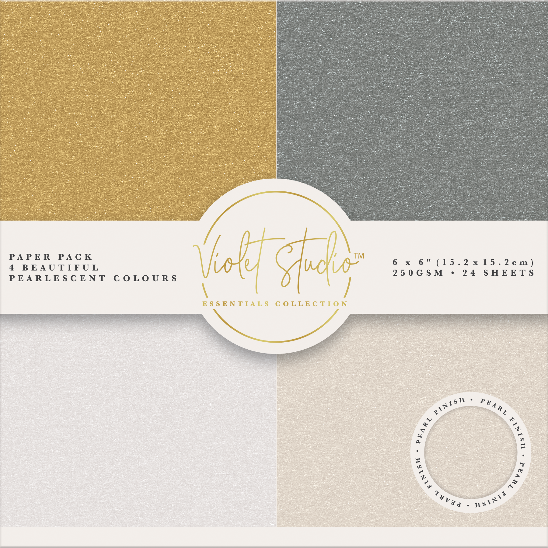 Crafter's Companion Pearlescent 6 x 6 Paper Pad vs-ppk-041
