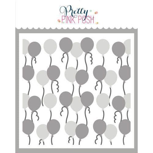 Pretty Pink Posh Layered Balloons Stencils