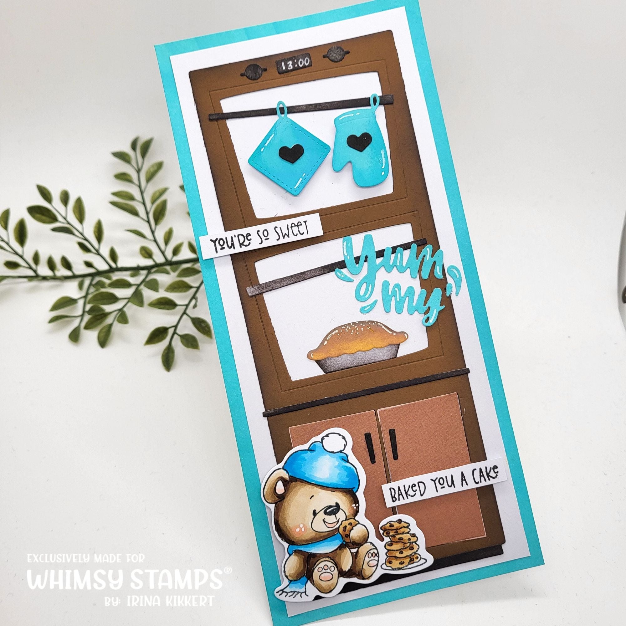 Whimsy Stamps Yummy Word Dies wsd238 baked you a cake