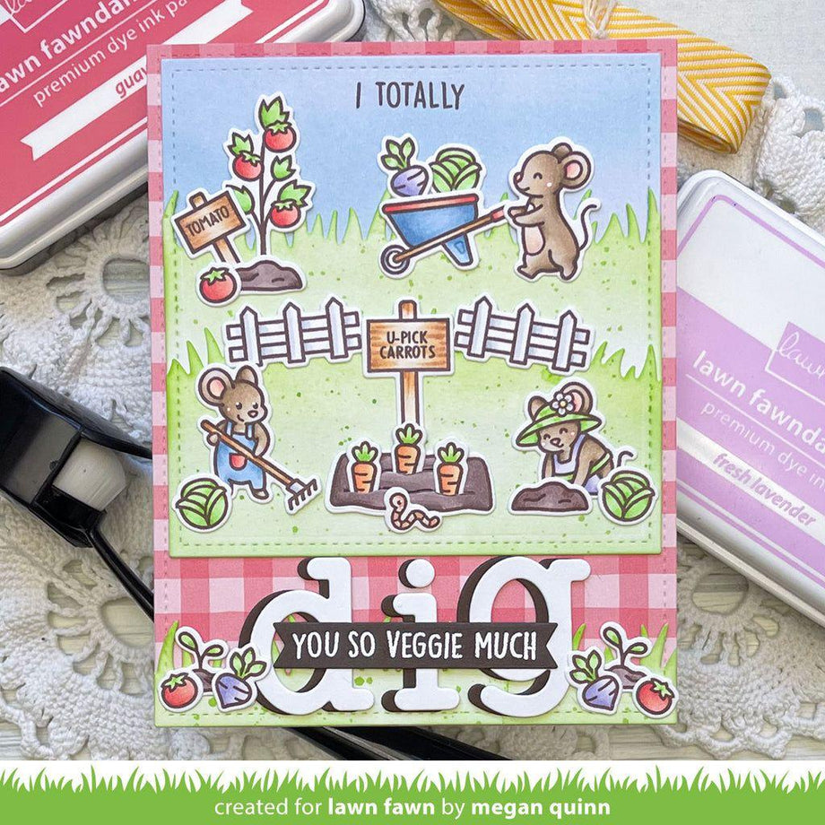 Lawn Fawn Set Veggie Happy Clear Stamps and Dies – Simon Says Stamp