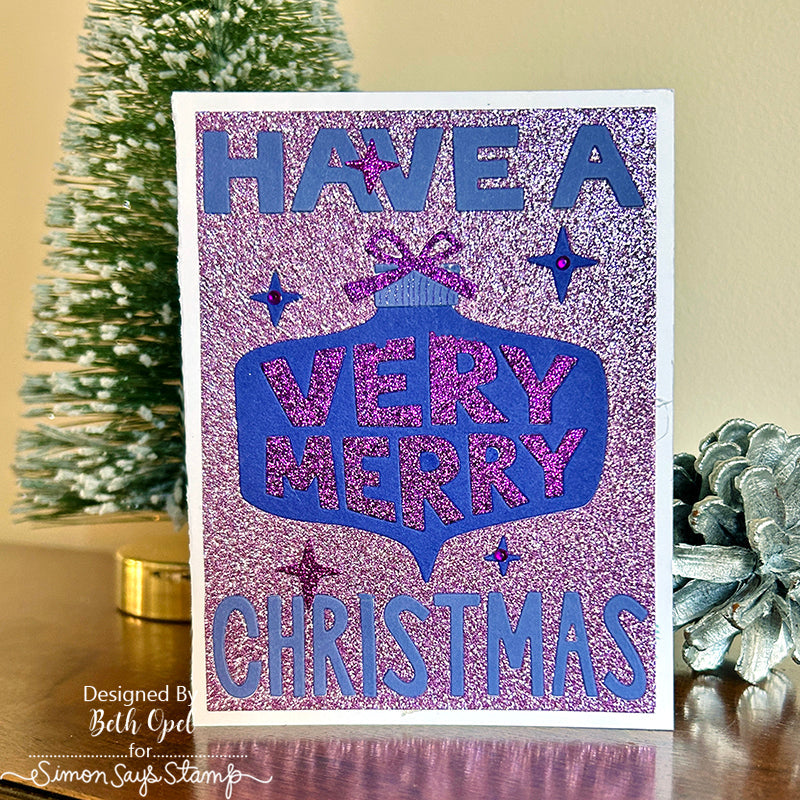 Simon Says Stamp Very Merry Cover Wafer Dies md112968 All The Joy Christmas Card