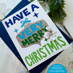 Simon Says Stamp Very Merry Cover Wafer Dies md112968 All The Joy Christmas Card