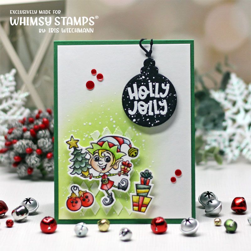 Whimsy Stamps Holly Jolly Elves Clear Stamps khb206 holly jolly