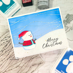 Simon Says Stamp Village Snowman Wafer Dies s977 Sweet Wishes Christmas Card