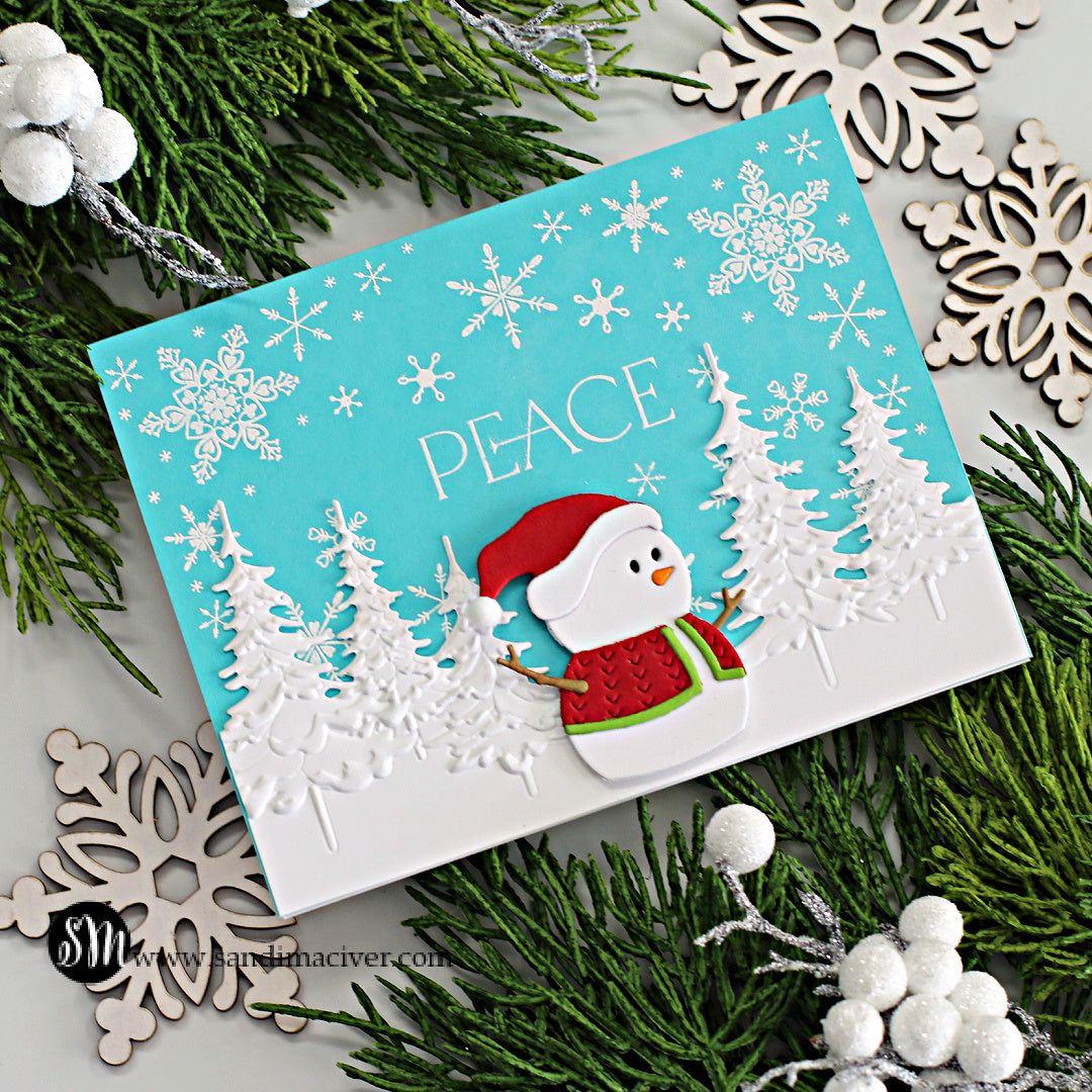 Simon Says Stamp Village Snowman Wafer Dies s977 Sweet Wishes Christmas Card | color-code:ALT03