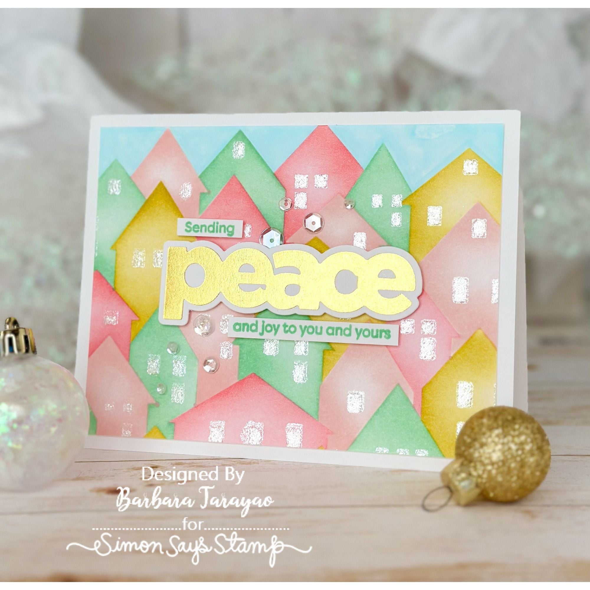 Simon Says Stamp Stencils Village mt221717 All The Joy Christmas Card | color-code:ALT02
