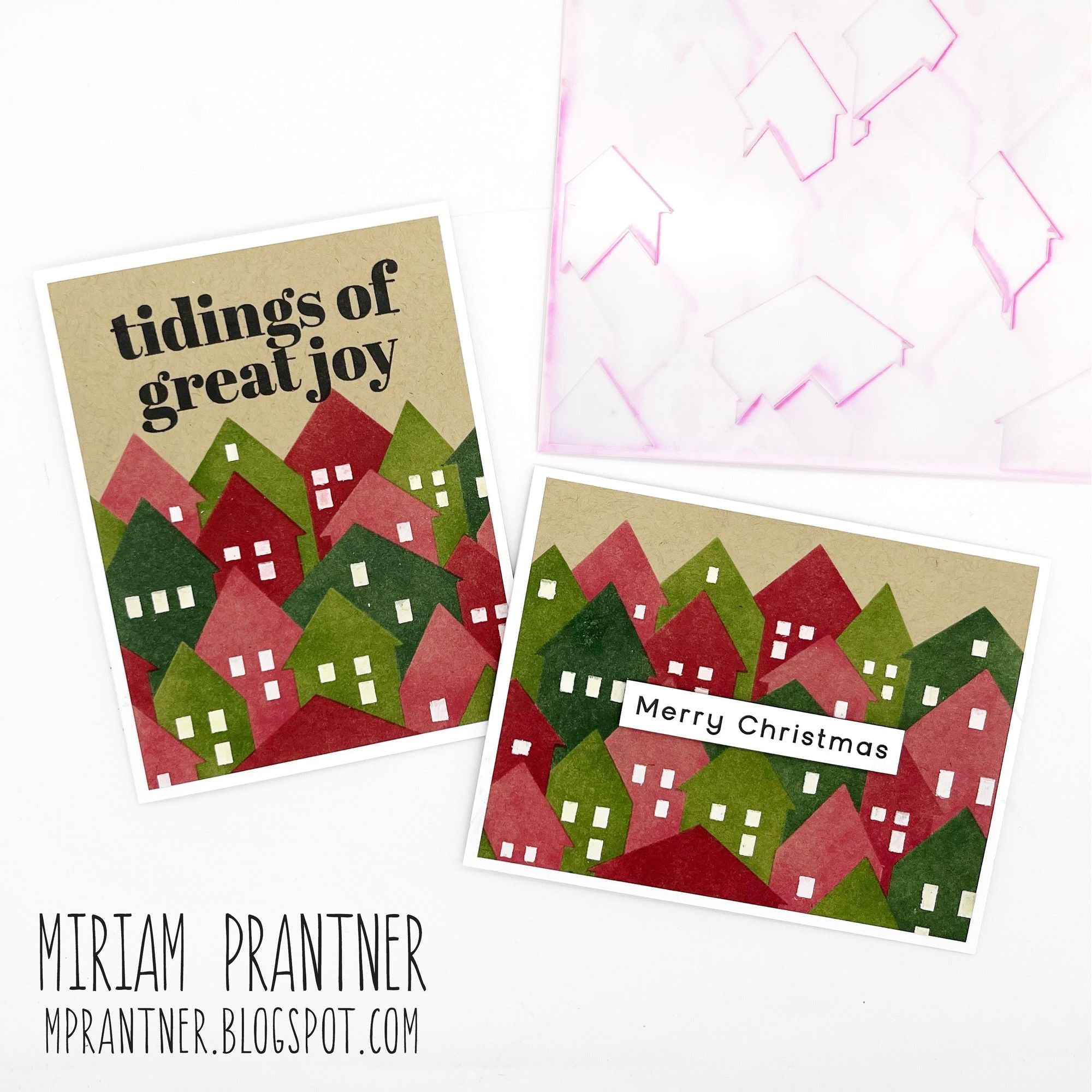 Simon Says Stamp Stencils Village mt221717 All The Joy Christmas Cards