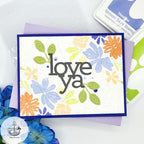 Simon Says Stamp Embossing Folder Vines sf332 Just A Note Love Ya Card