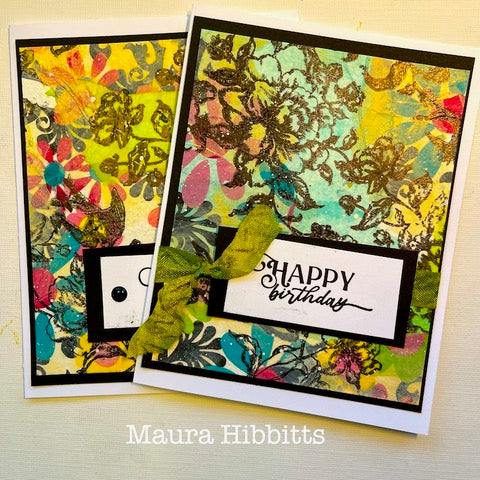 Simon Says Stamps and Dies Vintage Blooms set982vb Moments in Time Birthday Cards