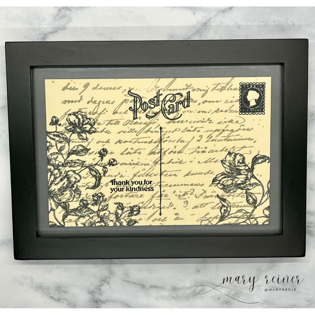 Simon Says Clear Stamps Vintage Blooms 2196ssc Moments in Time Vintage Post Card Thanks