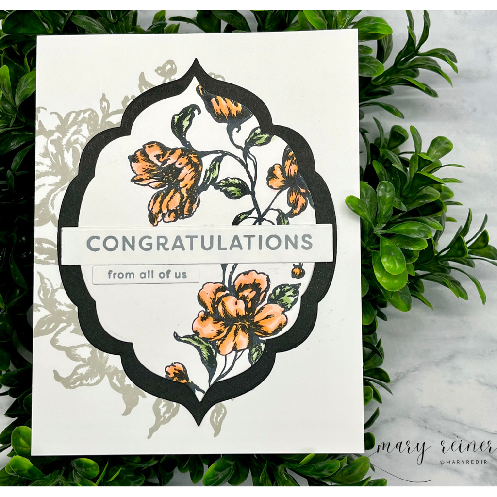 Simon Says Clear Stamps Vintage Blooms 2196ssc Moments in Time Congratulations Card