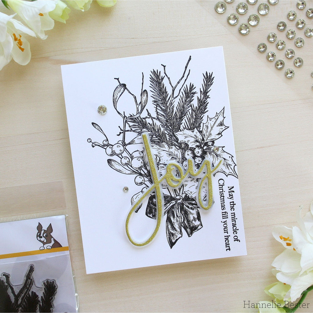 Simon Says Clear Stamps Vintage Holiday Swag 2115ssc Sweet Wishes Christmas Card | color-code:ALT03