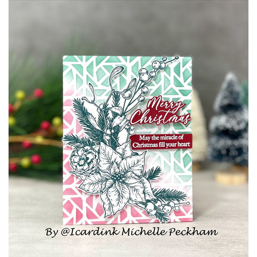 Simon Says Stamps and Dies Vintage Holiday Swag set871vh Sweet Wishes Christmas Card