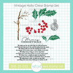 Sweet 'N Sassy Vintage Holly Clear Stamps sns-23-033
