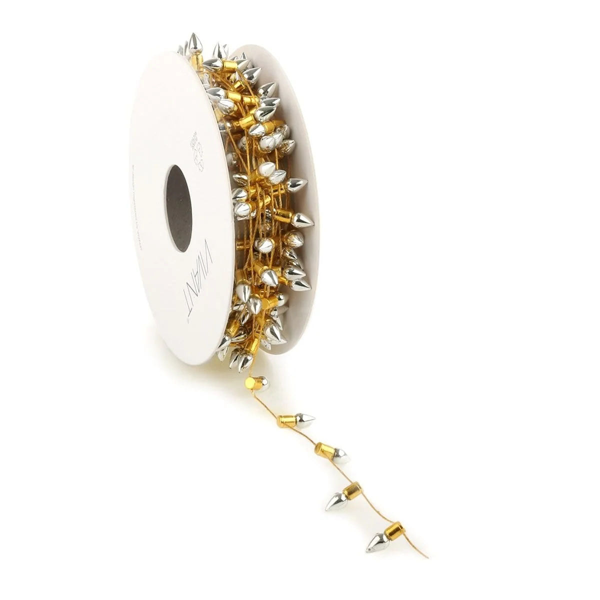 Vivant Faux Silver and Gold Holiday Lights Ribbon 1600.0512.03A