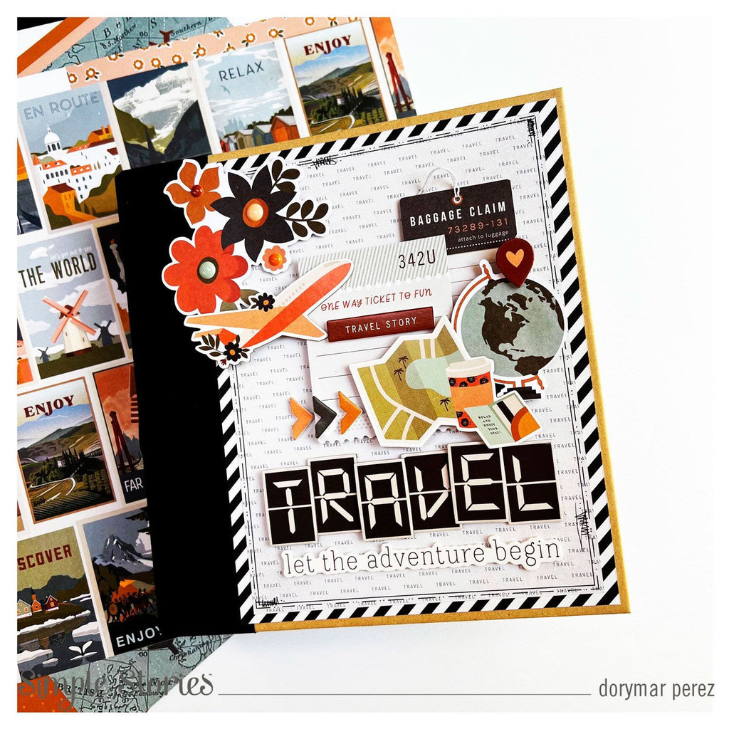 Simple Stories Here And There Foam Stickers 19822 Travel Album Project