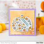 Pretty Pink Posh Candy Corn Glass Shaker Beads shaker card