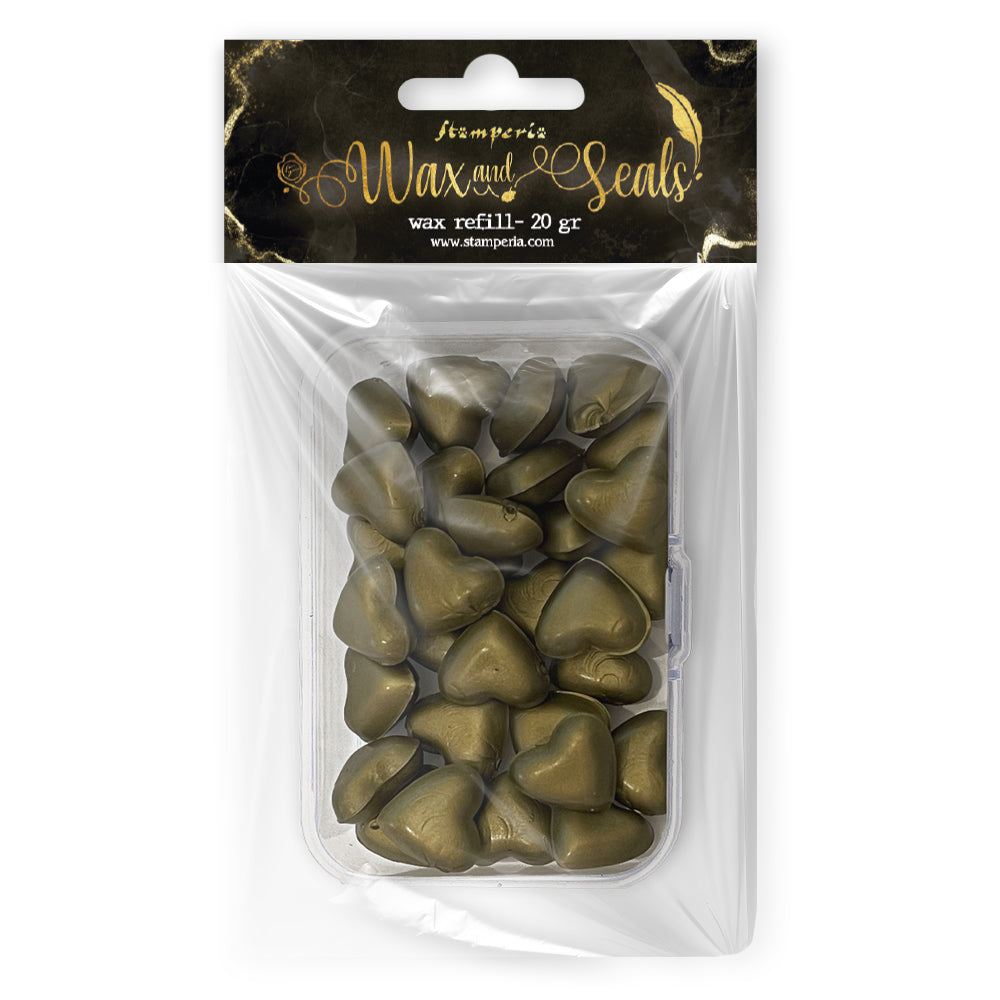 Stamperia Wax Heart Shape Old Gold waxc18