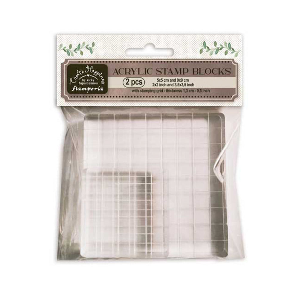 Stamperia Create Happiness Acrylic Stamp Blocks wba013