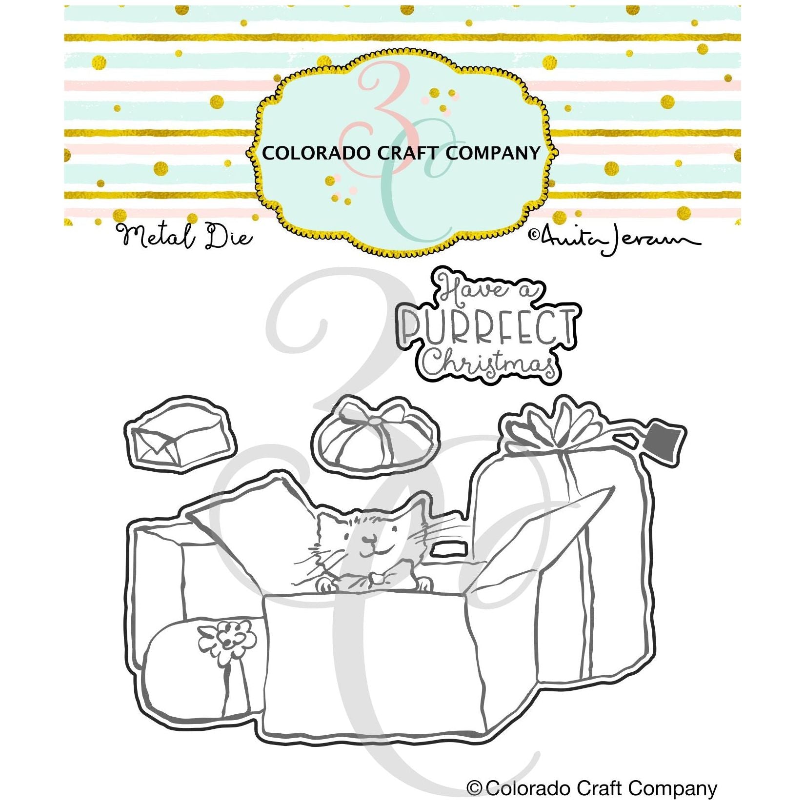 Colorado Crafts Meowy Christmas Coordinating Die Set Colorado Crafts Meowy Christmas Coordinating Die Set