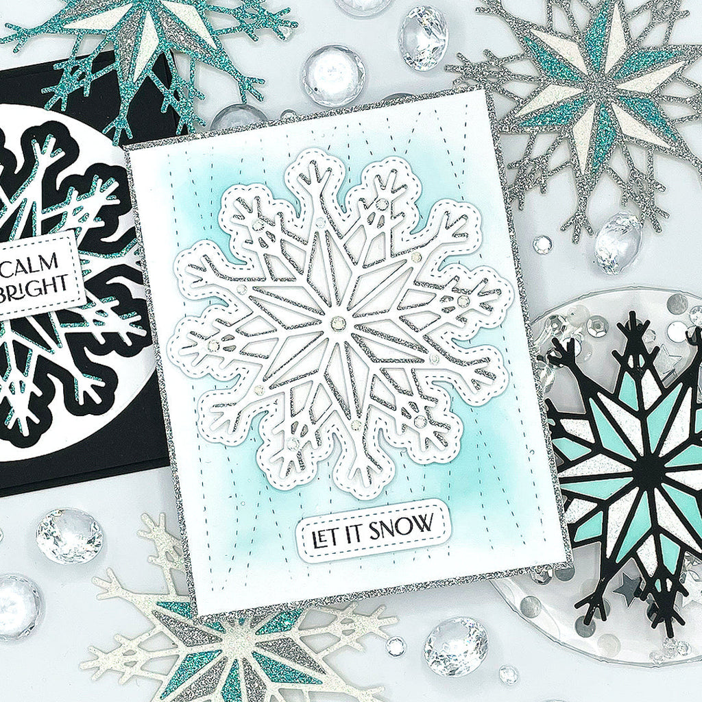 Waffle Flower Star Snowflake Clear Stamps 480151 let it snow