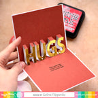 Waffle Flower Inside Pop Up Hugs Dies 421385 gold