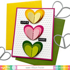 Waffle Flower Dotted Hearts Dies 421410 love and kisses
