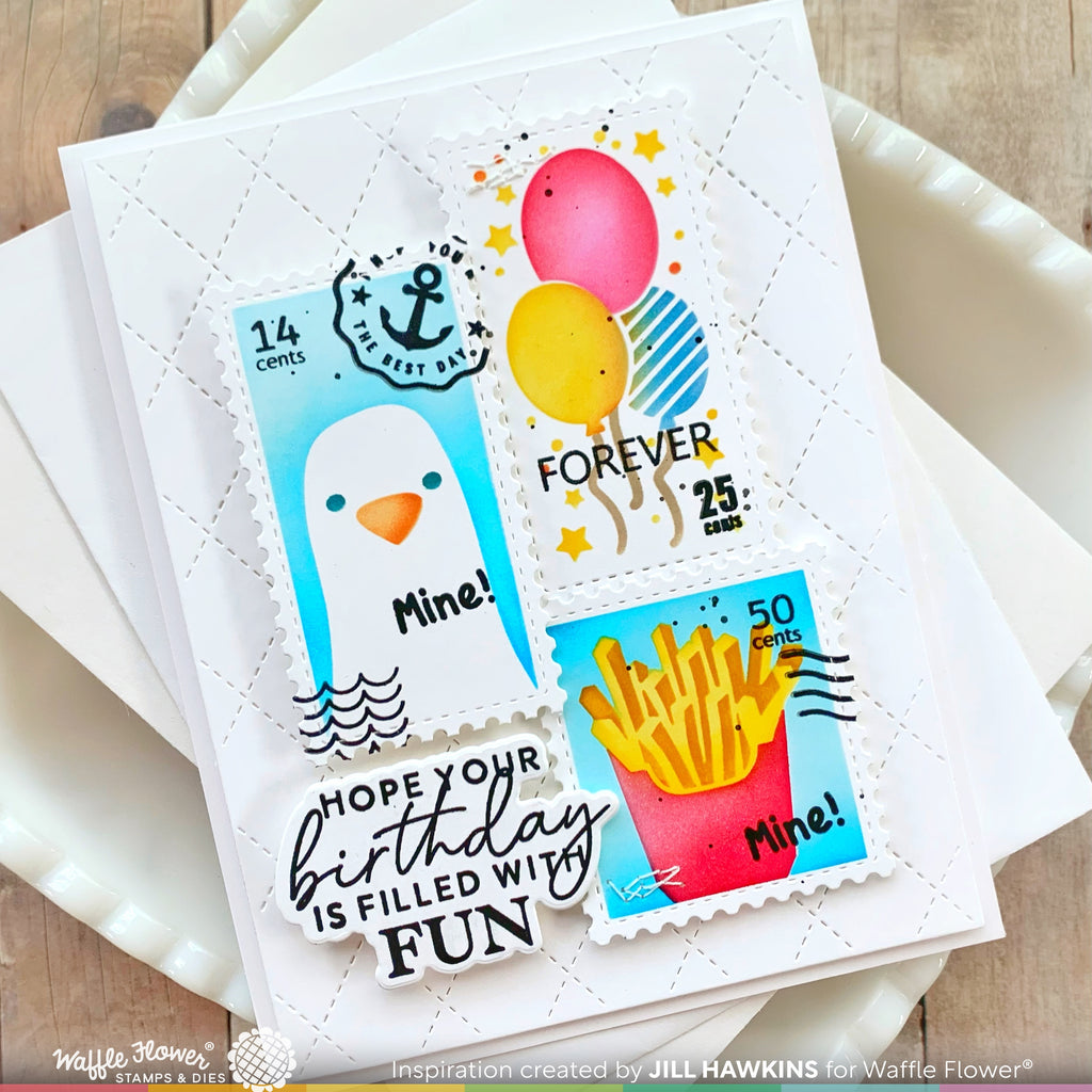Waffle Flower Birthday Wishes Clear Stamps 421721 birthday fun