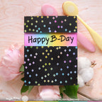 Waffle Flower Random Rhombus Stencil 421659 happy b-day