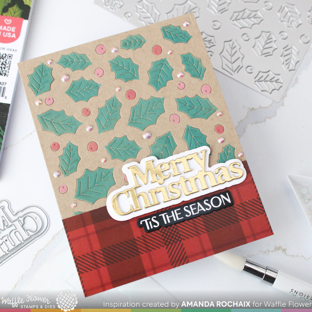Waffle Flower Holly Jolly Background Stencils 421775 buffalo plaid