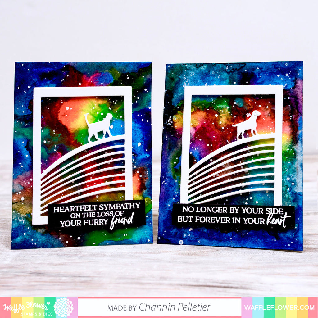 Waffle Flower RAINBOW BRIDGE Clear Stamps 271238 rainbow