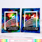 Waffle Flower RAINBOW BRIDGE Clear Stamps 271238 rainbow