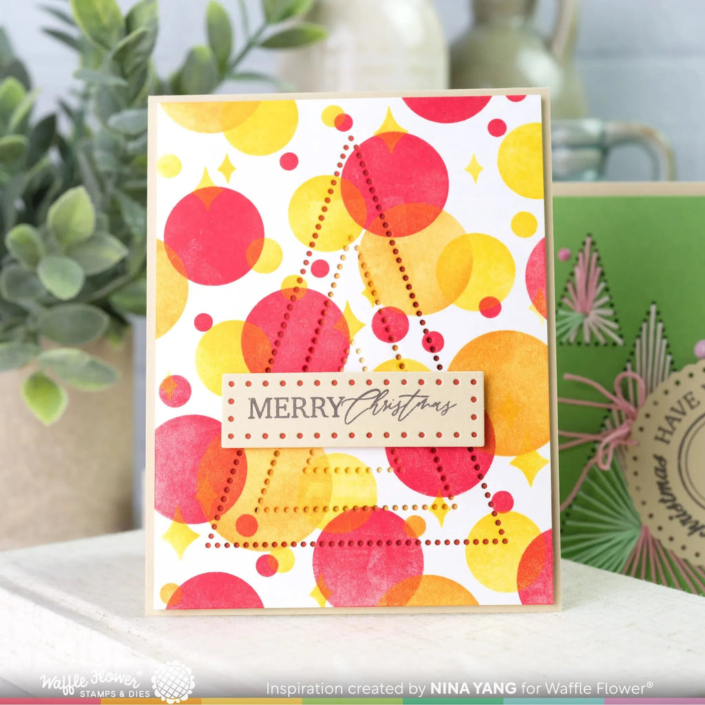 Waffle Flower Nesting Dotted Triangles Dies 421516 pop of color