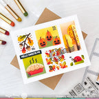 Waffle Flower Postage Collage Fall Clear Stamps 421551 fall stamps