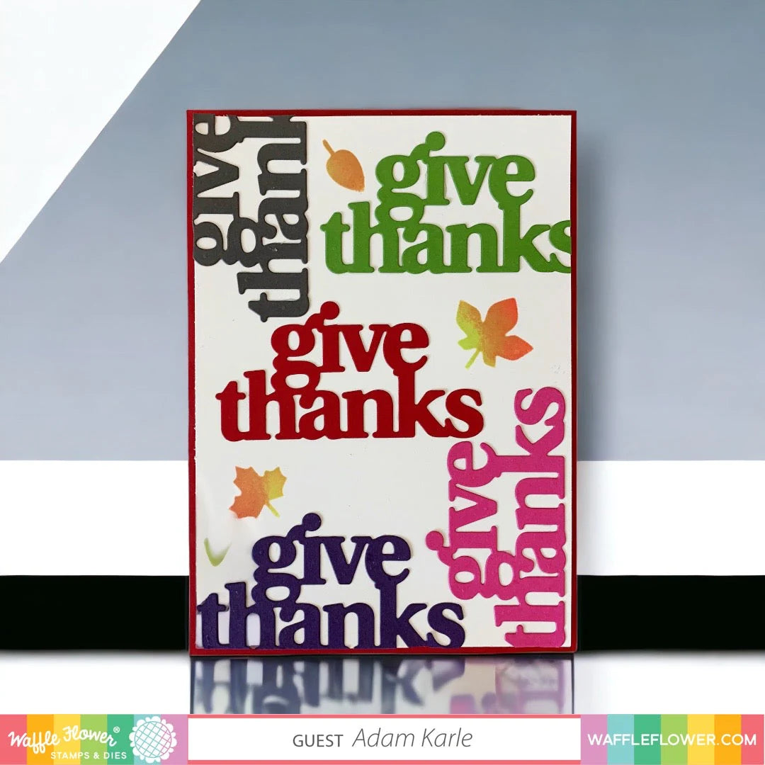 Waffle Flower Give Thanks Print Dies 421556 cute leaves