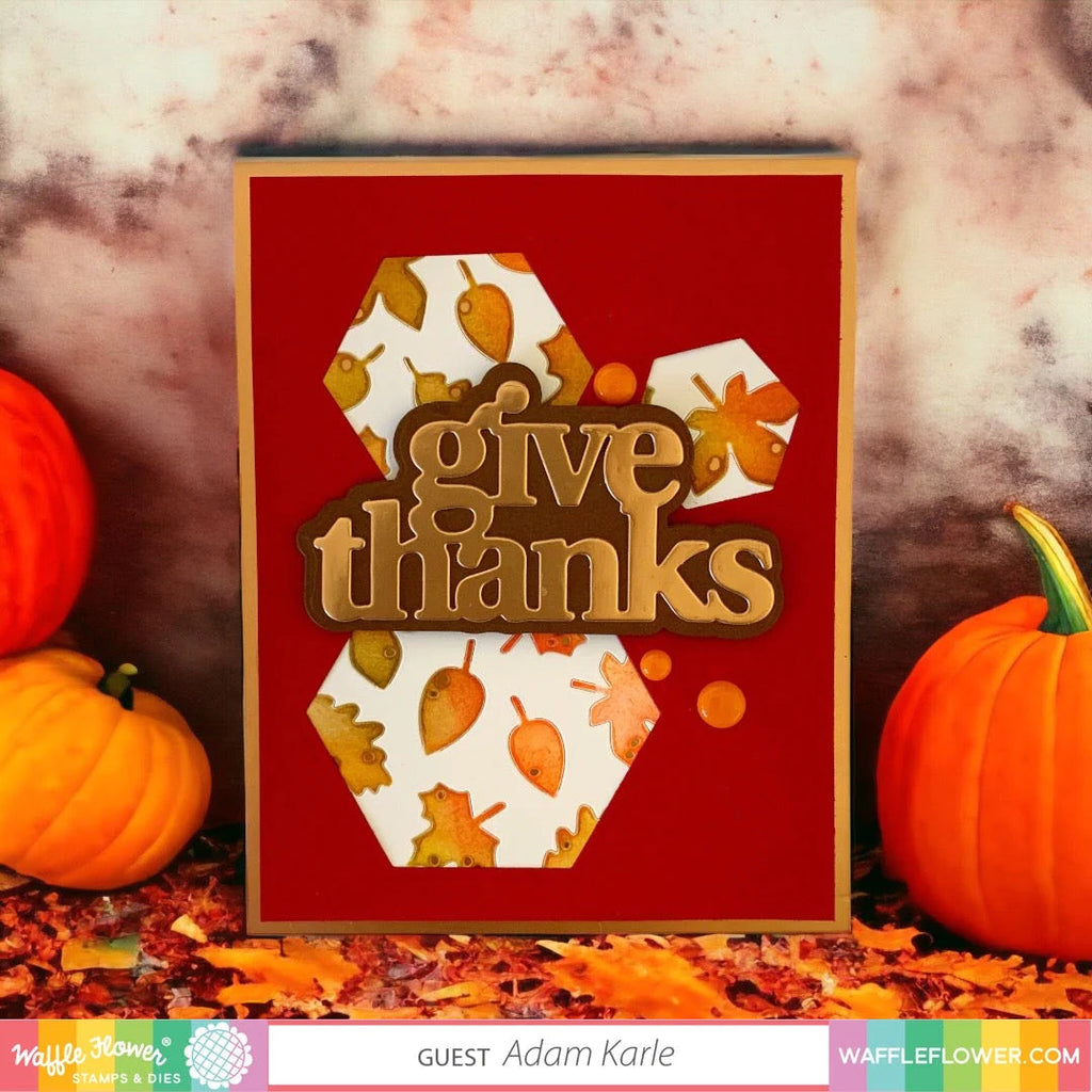 Waffle Flower Give Thanks Print Dies 421556 autumn card