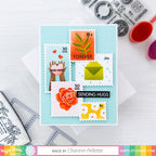 Waffle Flower Postage Collage Everyday Stencil 421394 sending hugs